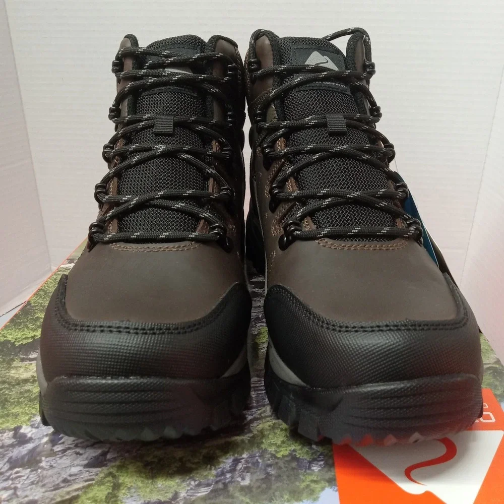 Ozark Trail OT Meadows 2.0 Men's Hiking Boots Size 9.5 Brown Waterproof Leather‎